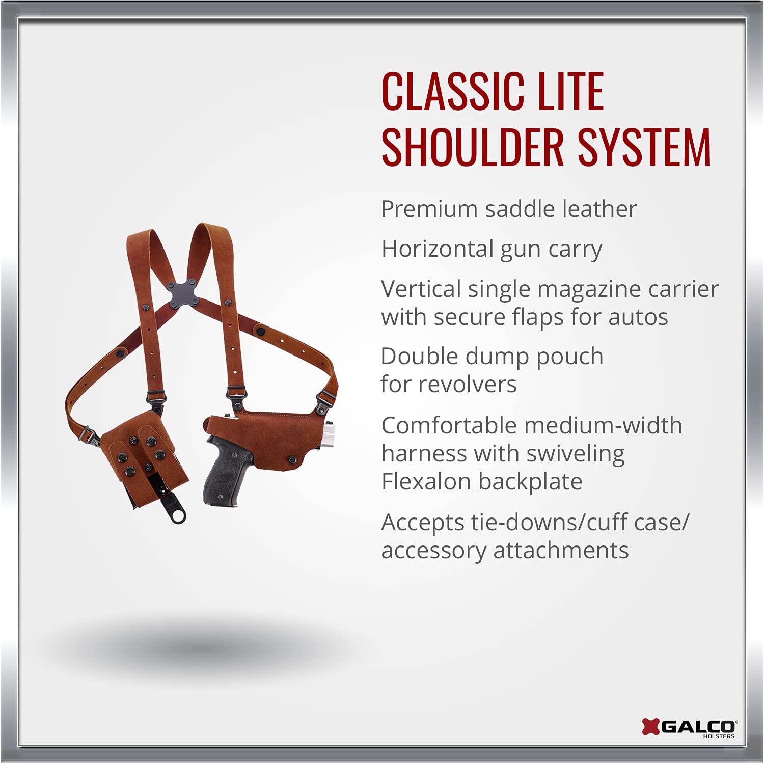 GALCO ホルスター L819T 202 L819T SCL24 レザー Galco Shoulder Holster System Accessories SCL24 - 1 out of